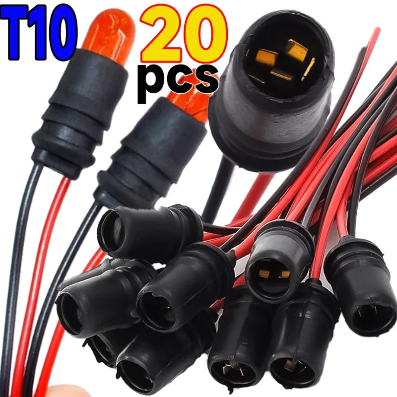 

T10 W5W Car Wedge Light Bulb Socket Connector Holder Extension LED Lamp Bulb Base Holder Socket Wedge Base Light Bulb Plug