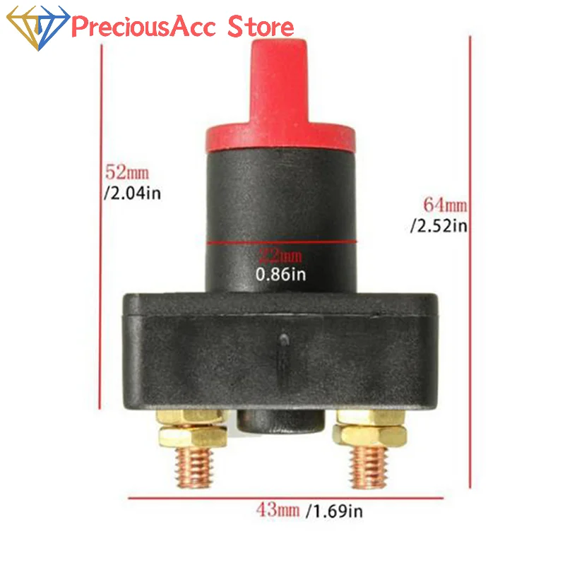 100A Battery Master Disconnect Rotary Cut Off Isolator Kill Switch Car Van