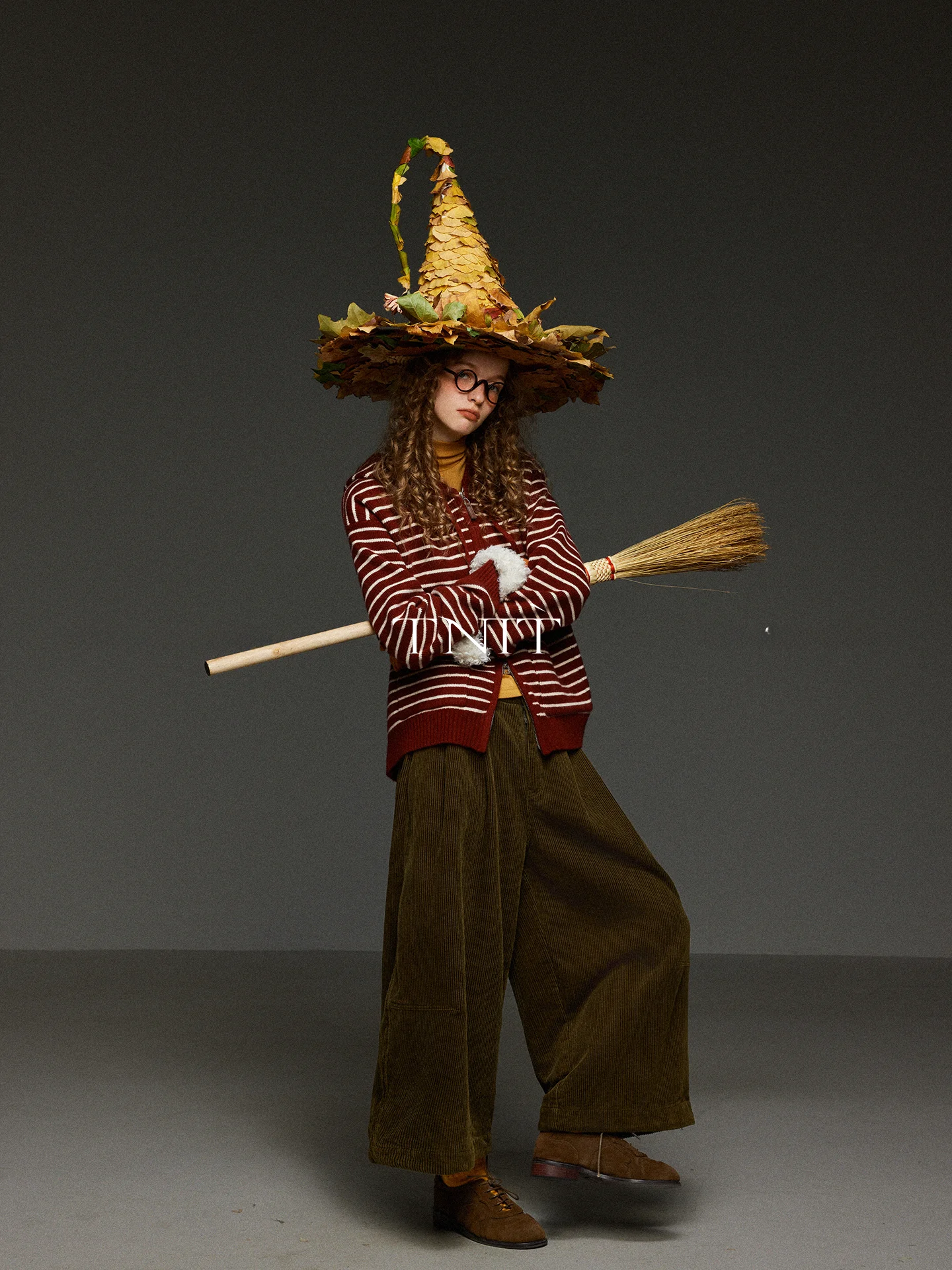 

Retro Color Blo Hoodie Women's Loose Fit Knitwear Double Zipper Striped Sweater Casual Versatile Autumn Outerwear