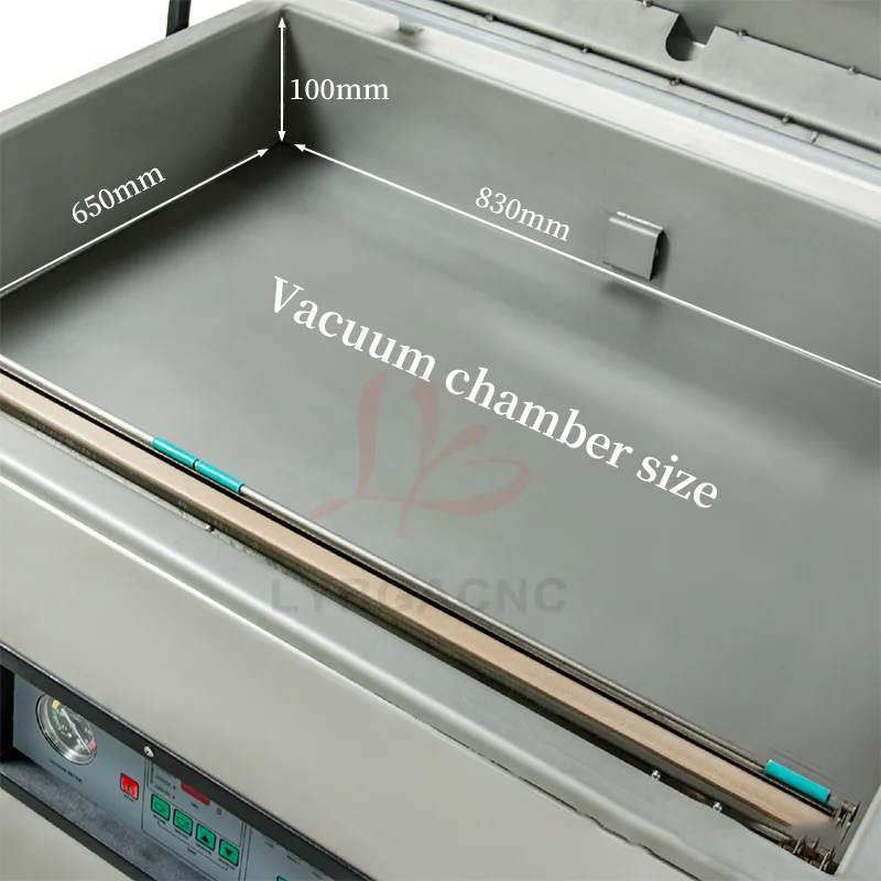 Máquina de sellado de envasado al vacío de LY-800, selladores de alimentos, cámara de vacío de 800x10mm, equipo de embalaje de 436x420x75mm