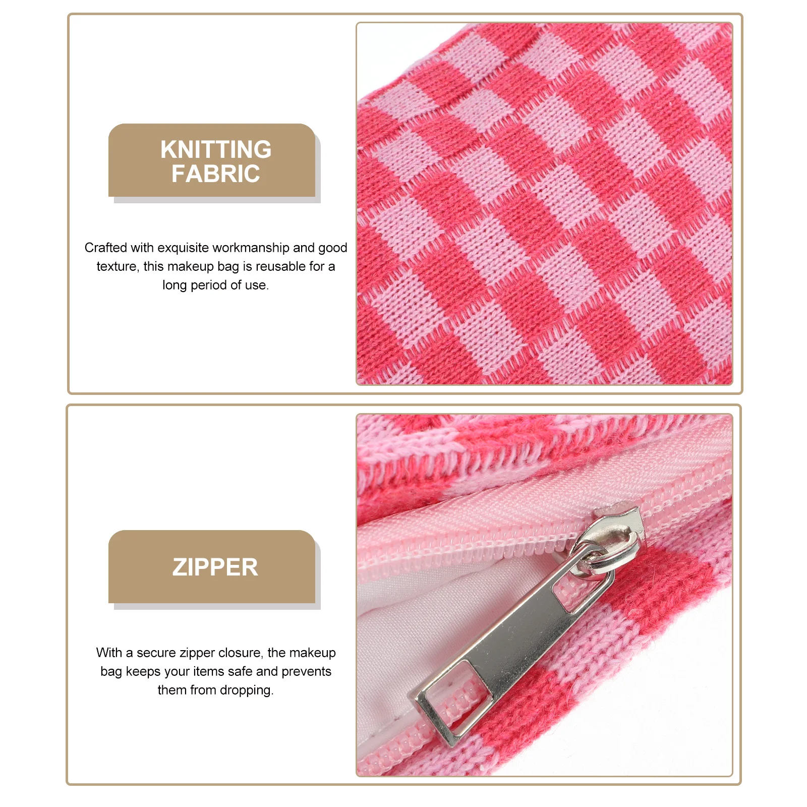 

Large For Women Reusable Pouch Zipper Closure Toiletry Organizer Portable Storage Makeup Pouches Travel Makeup