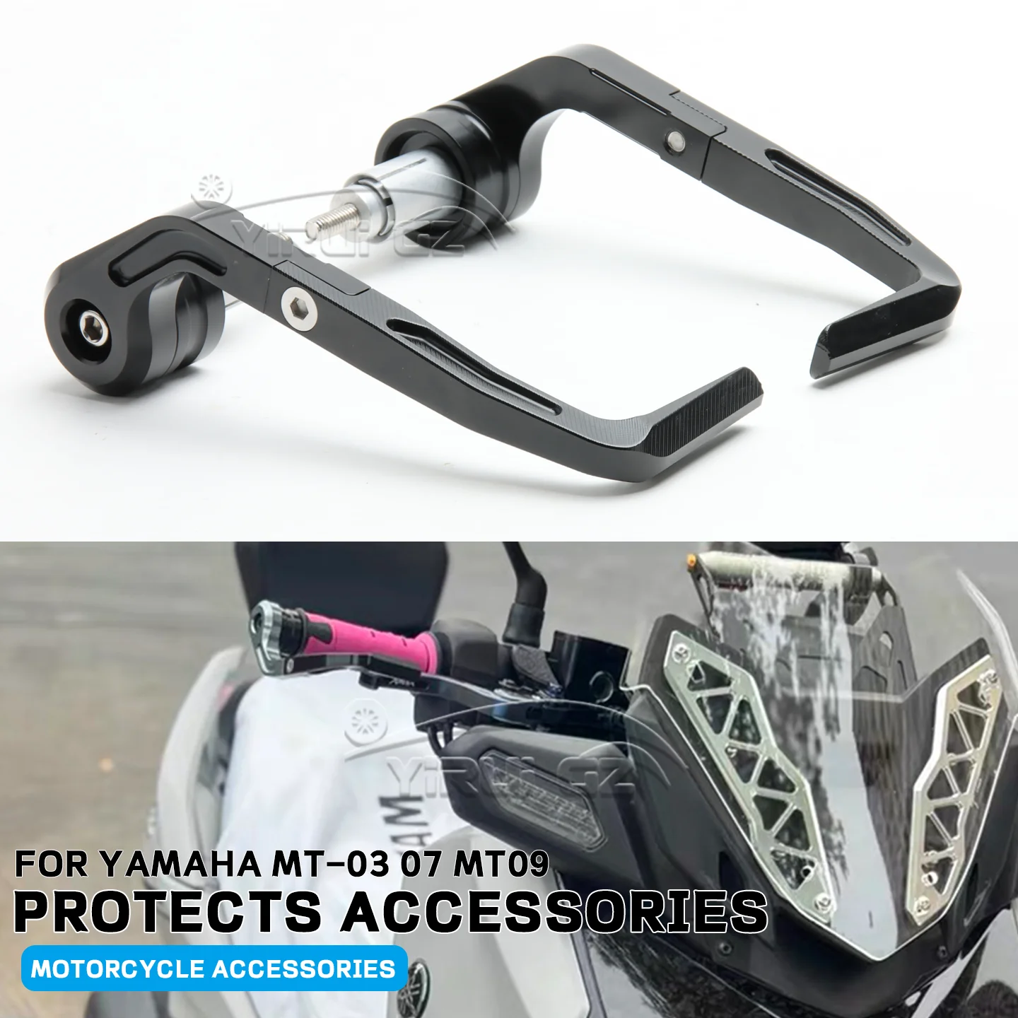 

Для YAMAHA MT03 07 MT09 Защита тормозного рычага с ЧПУ, алюминиевая защита руля 7/8 дюйма, универсальная защита руля MT03 MT 07 MT09