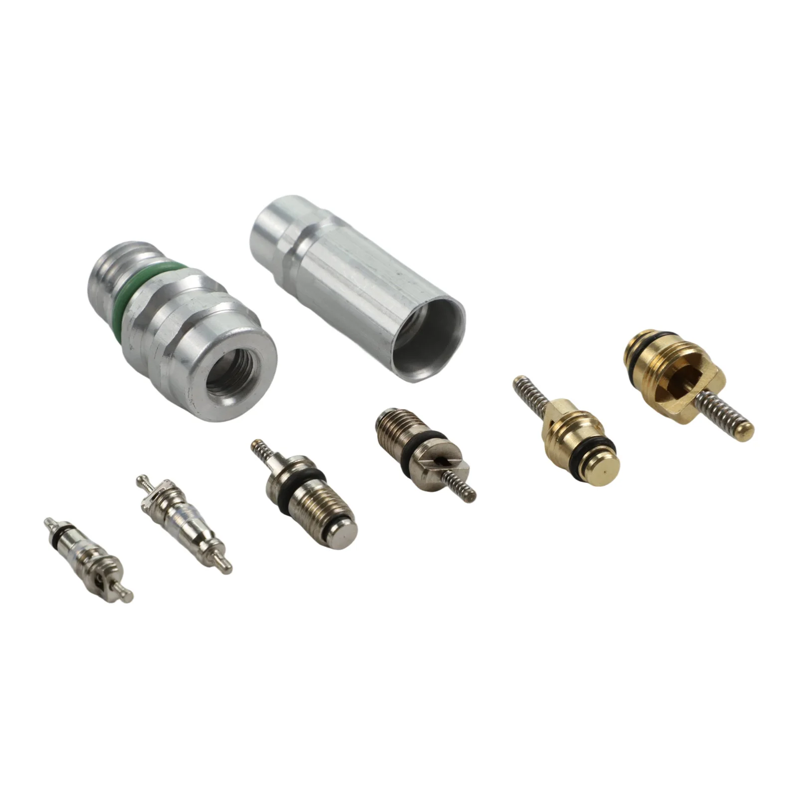 

Comprehensive 19PC Valve Core Kit for Air Conditioning with Robust Brass and Aluminum Construction for For R134a Systems
