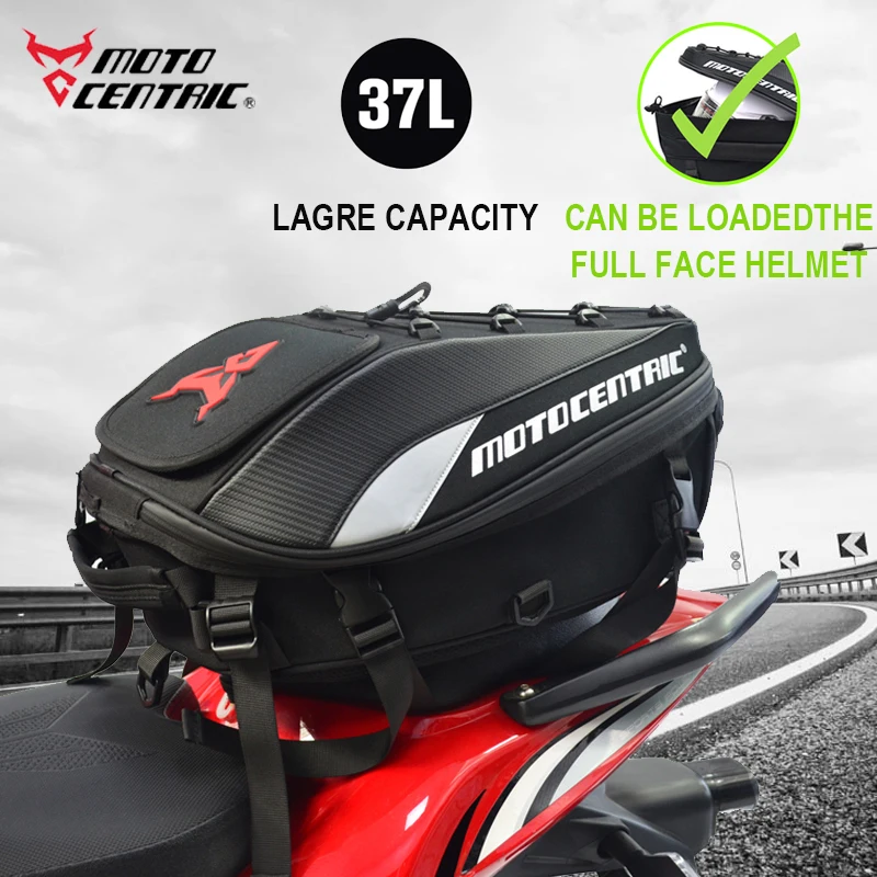 

Motorcycle Rear Seat Bag Waterproof Motorbike Back Seat Bag Large Capacity Moto Biker Tail Bag Motorcycle Riding Helmet Backpack