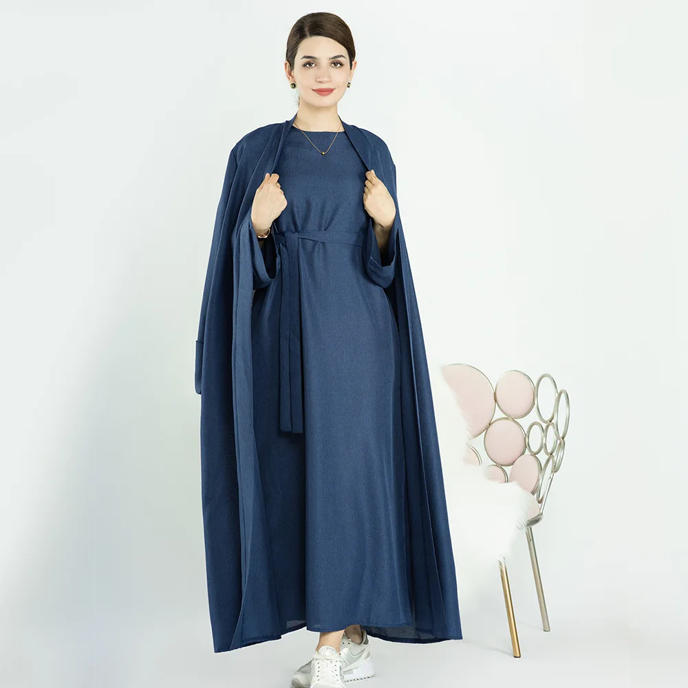 

2024 Turkey Muslim Women Open Abaya Cardigan Maxi Dress Dubai Kaftan Islamic Kimono Arab Robe Ramadan Modest Eid Jalabiya Caftan