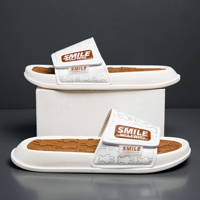 

Men's Summer Color-blocking Fashionable Soft Anti-slip Lightweight Casual Wear Light Fashion Large-sized Indoor Beach Slippers