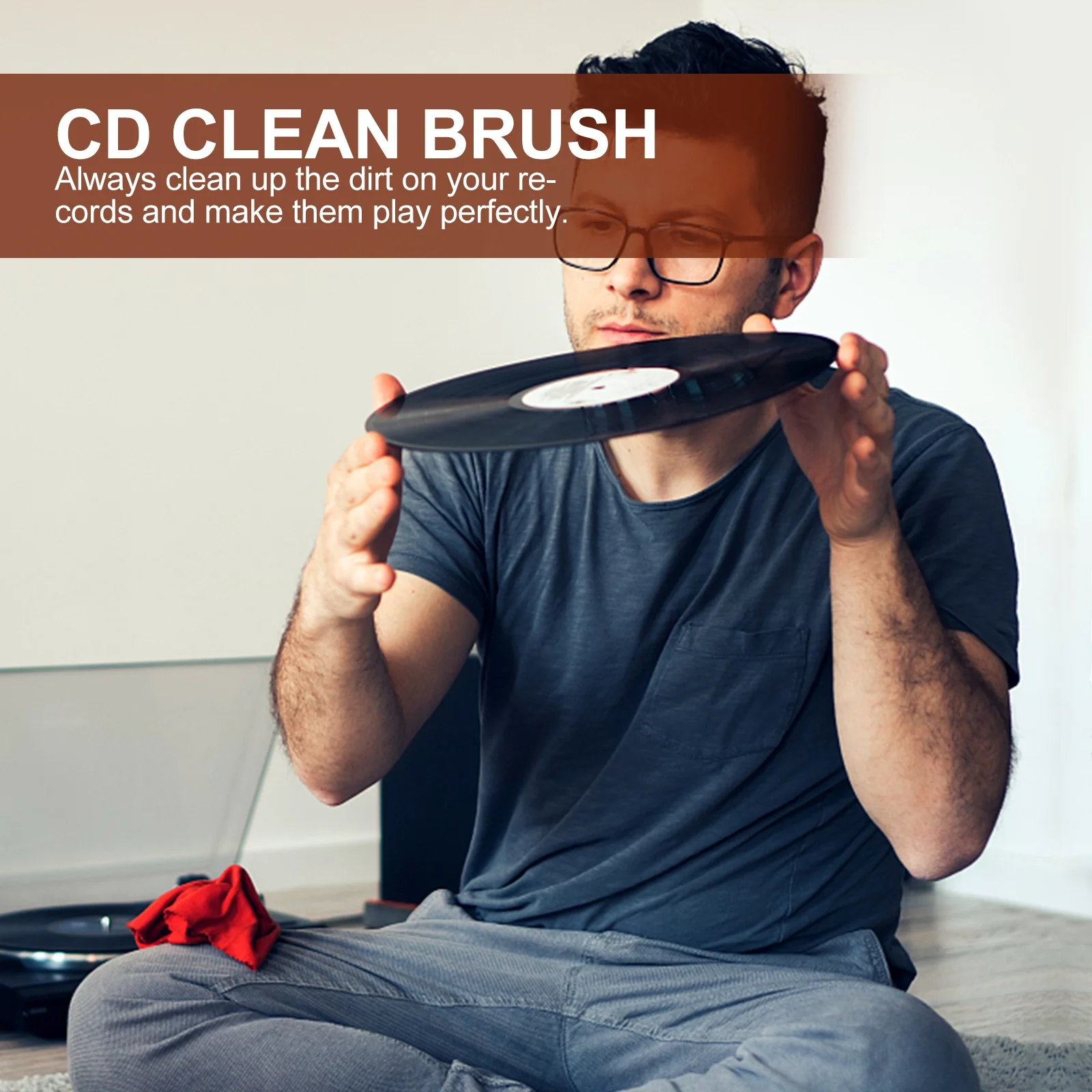 

Vinyl Record Cleaning Brush Wooden Handle Cleaner Static Dissipating Dust Remover Vinyl Record Cleaner Cd Album Brush