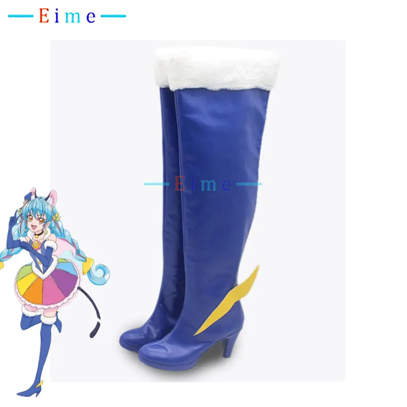 キュアコスモコスプレ靴アニメアクセサリーユニコスプレ小道具ハロウィンカーニバルブーツ PU 靴カスタムメイド