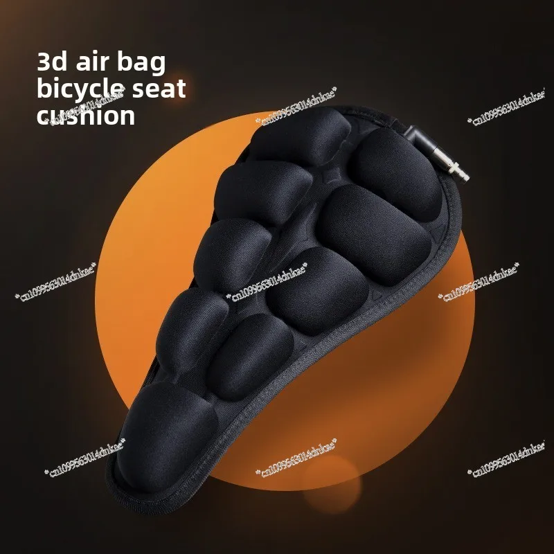 Bicycle Seat Cushion Cover Inflatable Airbag Thickened Sponge Silicone Mountain Bike Riding Super Soft Seat Cover Stainless