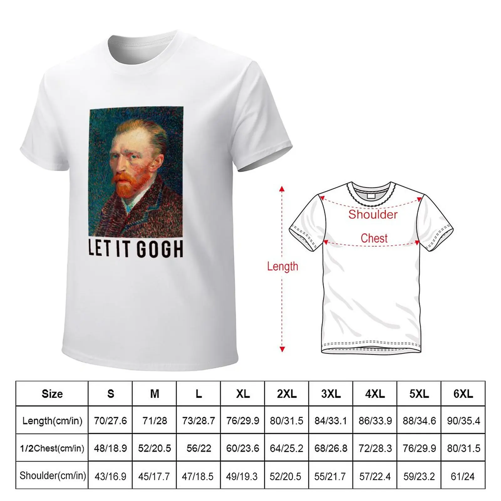 Let it Gogh | Fun With Art T-Shirt plus size tops boys whites slim fit t shirts for men