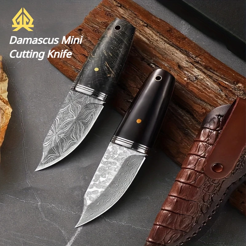 XTL high-end Damascus steel knife fruit knife, household pocket knife, portable sharp high hardness knife