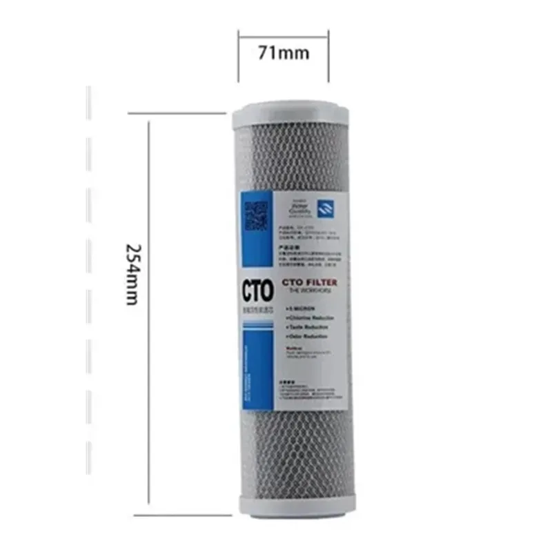 10-inch universal activated carbon PP cotton PPF UDF CTO water filter Water treatment accessories Water filter element