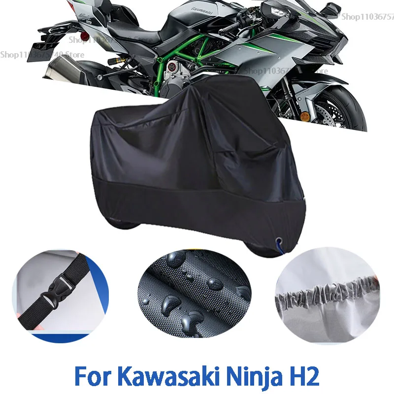 

Motorcycle Full Covers For Kawasaki Ninja H2 Car Outdoors Sun Protection Dust No Ear Thickened Oxford Clothcover Accessories
