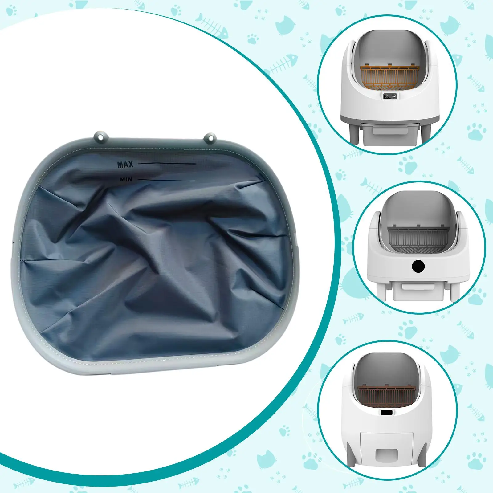 Alfombrilla lavable para caja de arena gato - Protección triple - imagen 4
