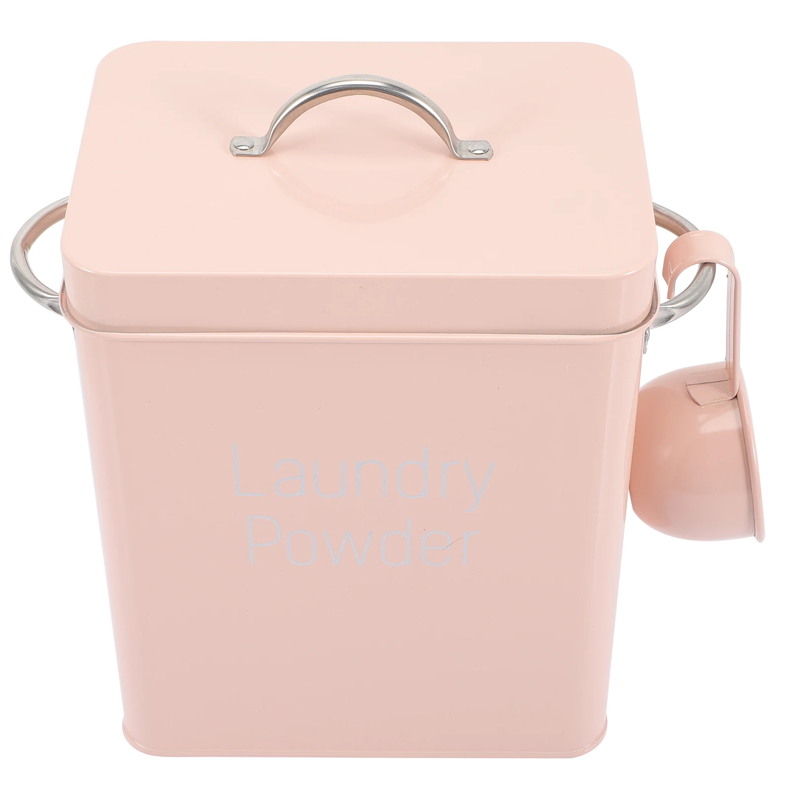 

Powder Lidded Metal Box Iron Bucket Storage Organizercondensate Beads Bucket Laundry Container Scoop Dispenser Powder Case