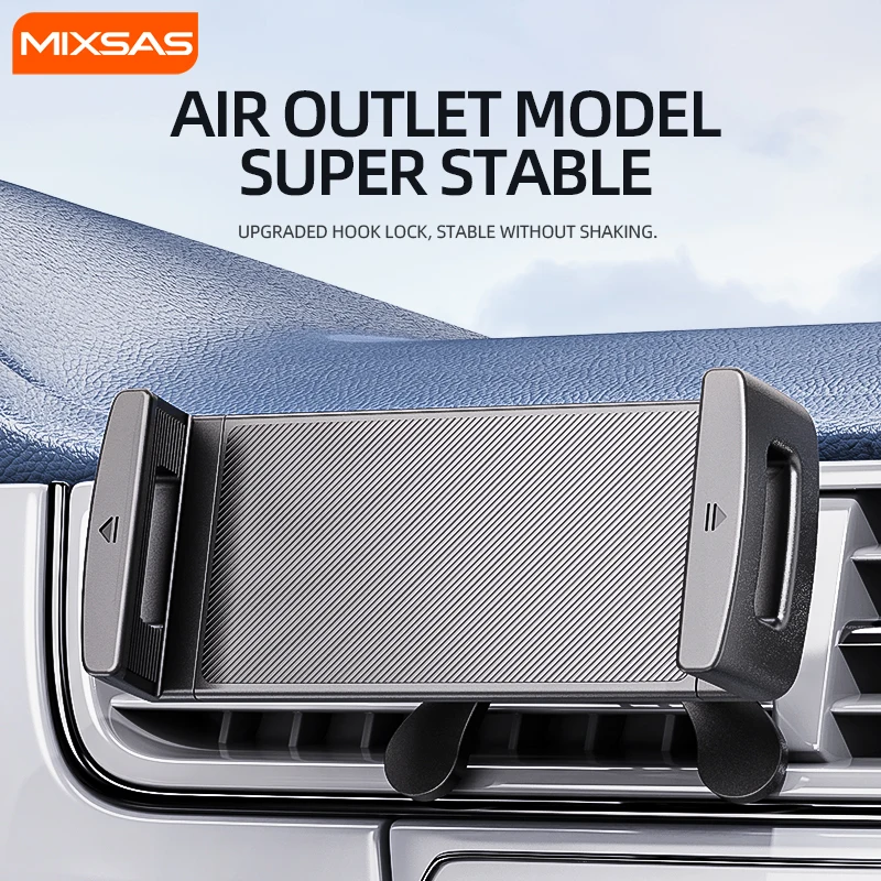 

MIXSAS Tablet Car Holder Adjustable Headrest Car Phone Holder for 7-15Inch Phone iPad Stretchable Bracket with Hidden Hook