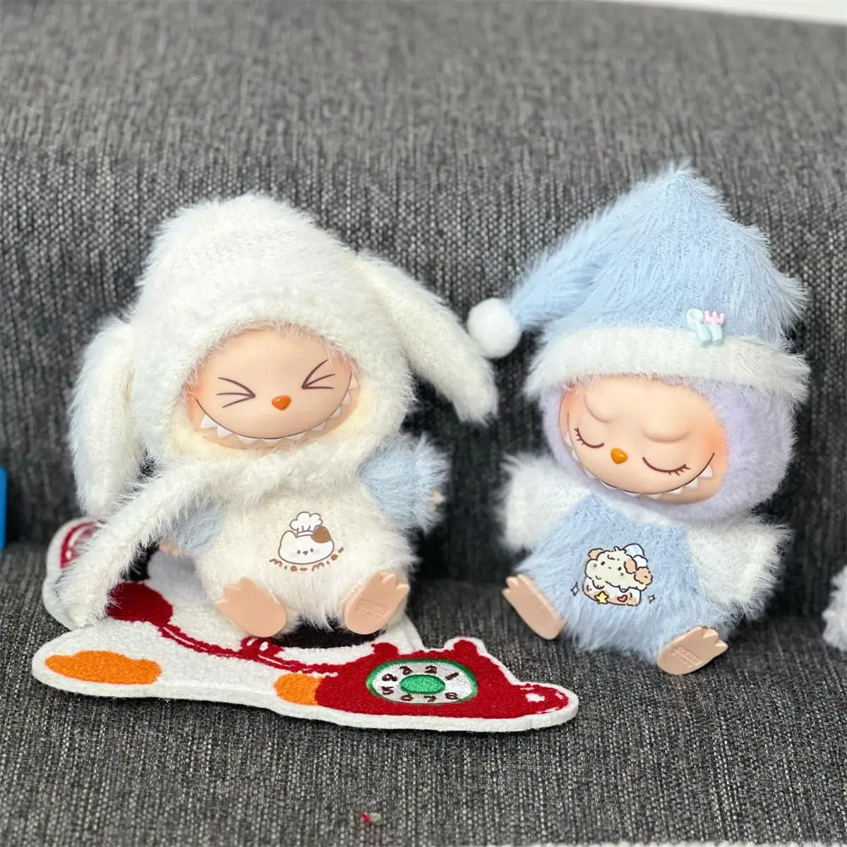 

For/Clothe 17cm Labubu Clothes Heartbeat Macaron Vinyl Labubu Doll Clothes For Changing Or Change the Other Cotton Dolls Clothes