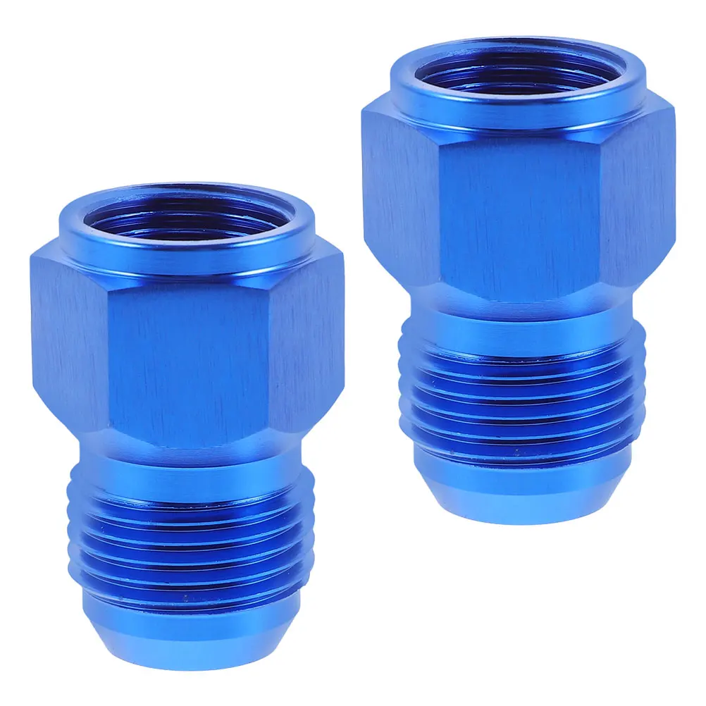 

2pcs Oil Cooler Connector Thread Fitting Adapter Flare Quick Hose Fuel Line Fitting Engine Part Car Modification