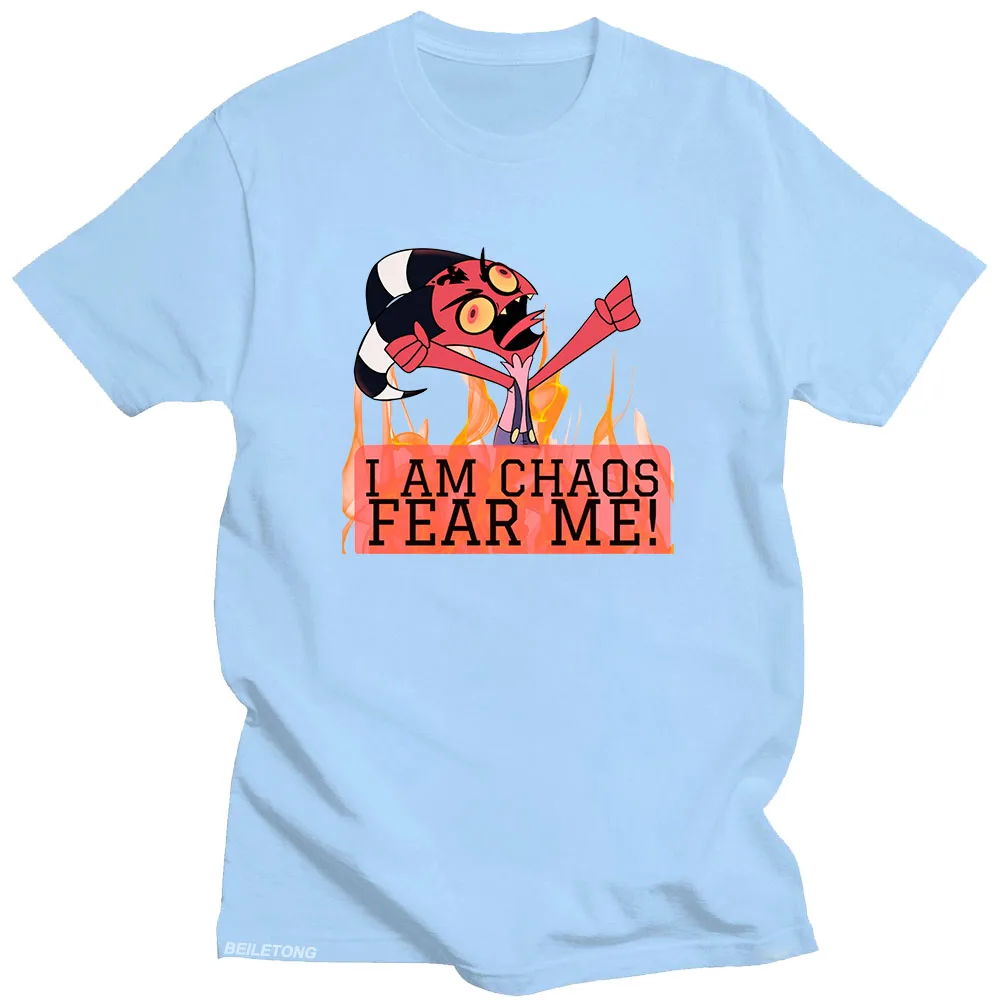 Kawaii Helluva Boss تي شيرت أنيمي طباعة Harajuku قميص الانمي قصيرة الأكمام القطن س الرقبة التي شيرت سوداديراس لطيف الكرتون تيز #6