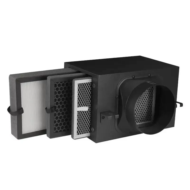 Air filter box, silent dust removal front pipe purifier, fresh air