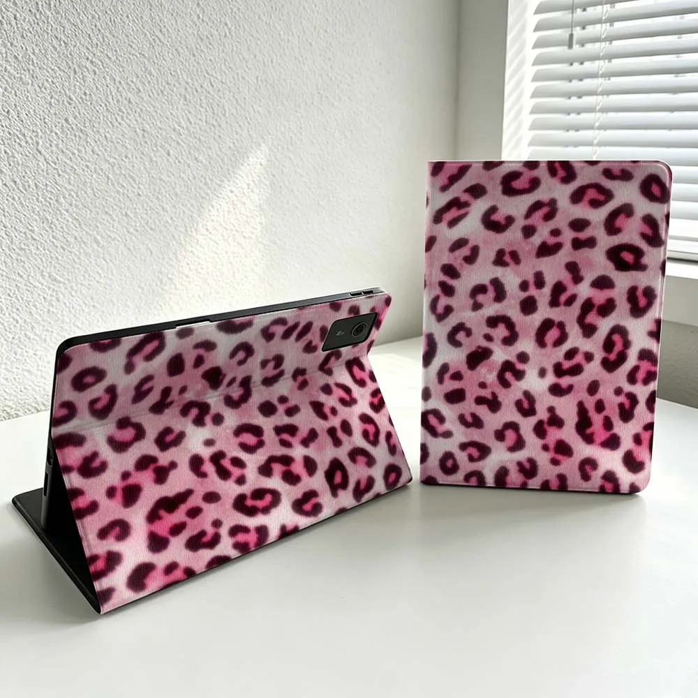 Cartoon Pink Leopard Print Cover For Lenovo Xiaoxin Lenovo Tab Pad Pro Plus K11 P12 M10 Legion Y900 Soft Inch Tablet Case