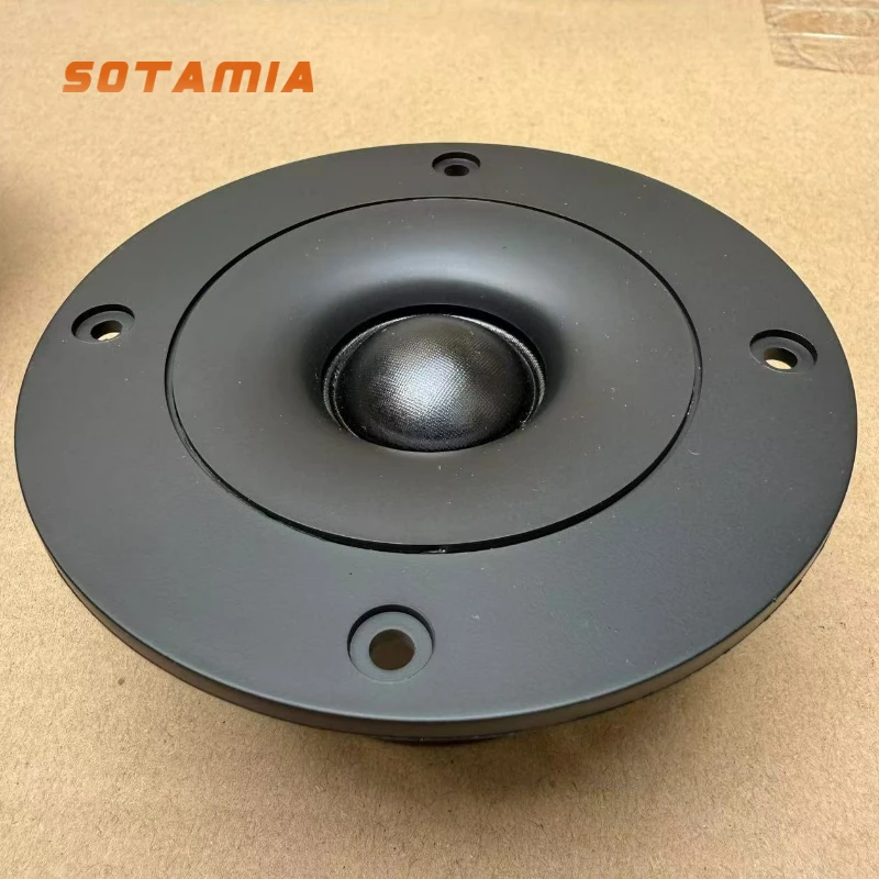 

SOTAMIA 1Pcs 101mm Panel Tweeter Speaker 7 Ohm 40W PEAVEY Budweiser Silk Film 25 core Iron Shell Box Body High Frequency Speaker