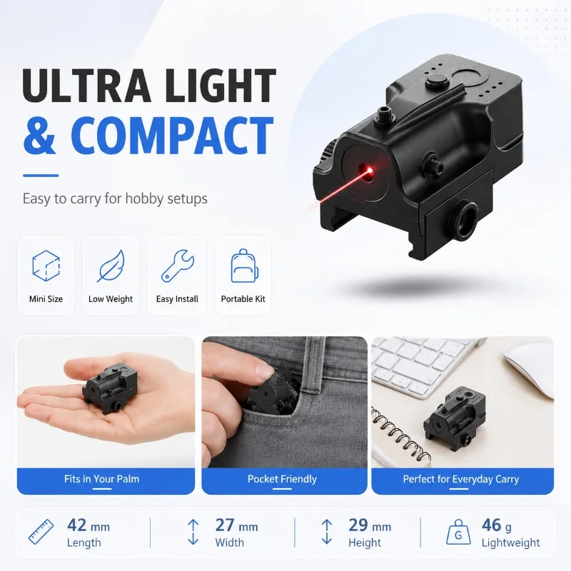 Slim Red‑Dot Indicator Decor Accessory, Secure Fastening Positioning Unit for Hobby Model Modification Parts