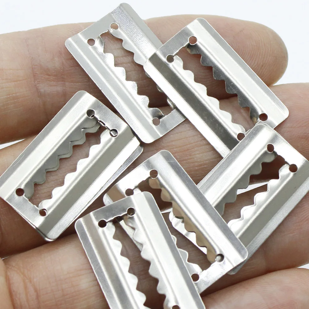 10Pcs Car Engine Bumper Serrated Metal Buckle Auto Outer Cover Iron Sheet Clip Retainer