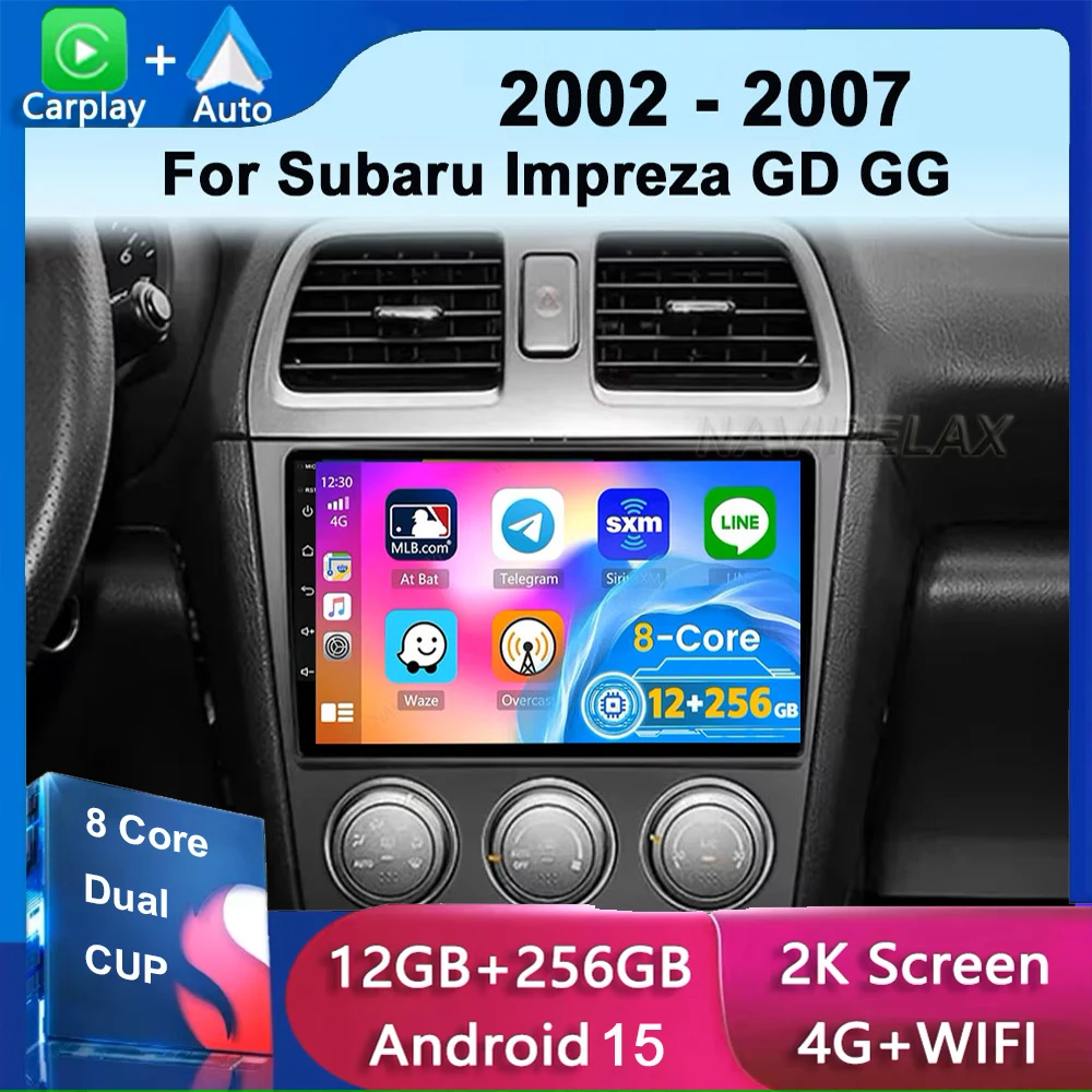 

Android 15 Car Radio For Subaru Impreza GD GG 2003 - 2006 Navigation Multimedia Player Stereo WiFi+4G Video Head Unit BT DSP DVD