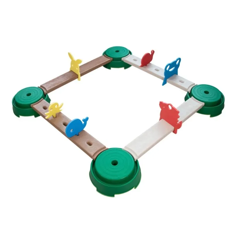 

Kindergarten Funny Outdoor Kids Plastic Interlocking Low Balance Sensory Pad and Beams Toys Bridge Training Kit for Children