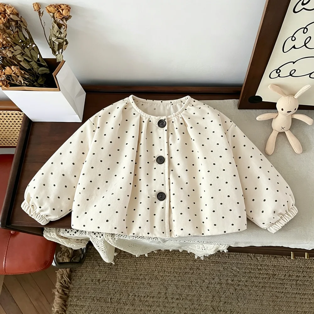 Baby Girl Jacket Spring And Autumn Season Full Printed With Love, Cute Long Sleeved Girls' Coat Sweet Princess Casual Baby Outdo