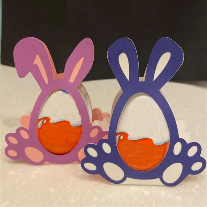 R1WA Rabbits Eggs Box Die Cut Metal Embossing Templates Carbon Steel Cutting Dies for Card Making Scrapbooking Packaging