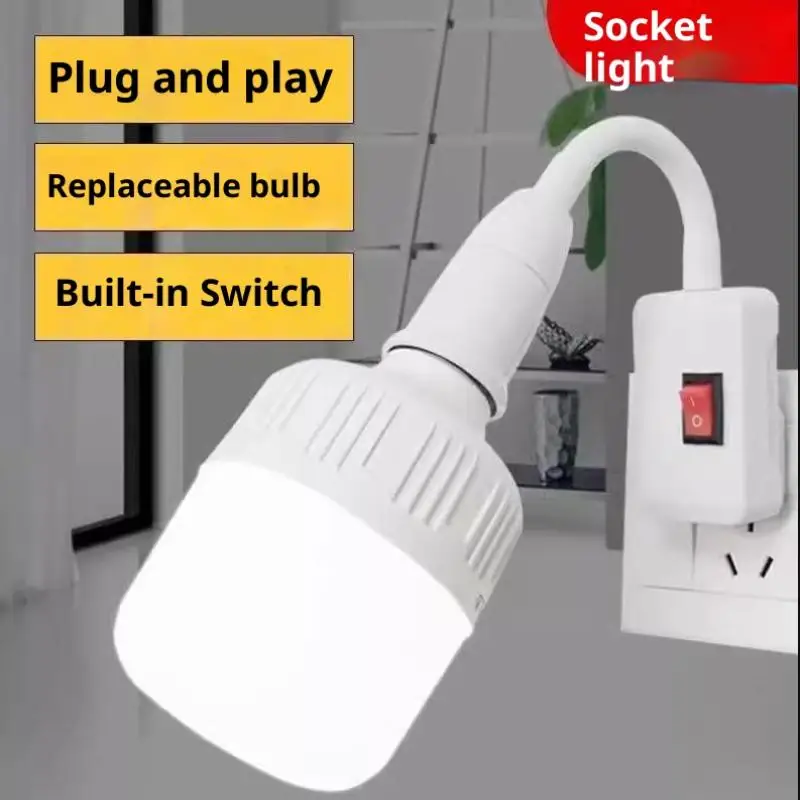 Lamp Holder E27 Socket Lamp Bulb Holder Light Socket With Switch Energy Saving LED Table Lamp Led Base Lamp Base