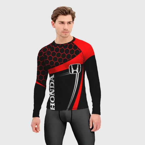 

New Off-Road Motorcycle Riding Circle print T-Shirt Breathable Long Sleeved For Men And Women Honda Riding T-shirt Tops