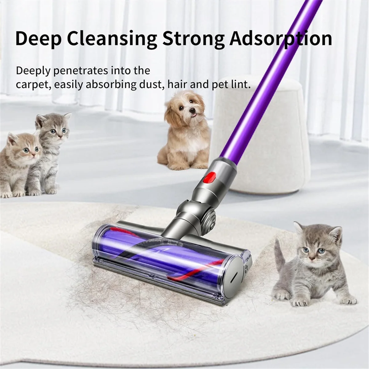 แปรงลูกกลิ้งสำหรับ Dyson V10 V10อย่างแท้จริง V10สัตว์ที่สะอาดทั้งหมด + เครื่องดูดฝุ่นไร้สายอะไหล่ทดแทน969569-01