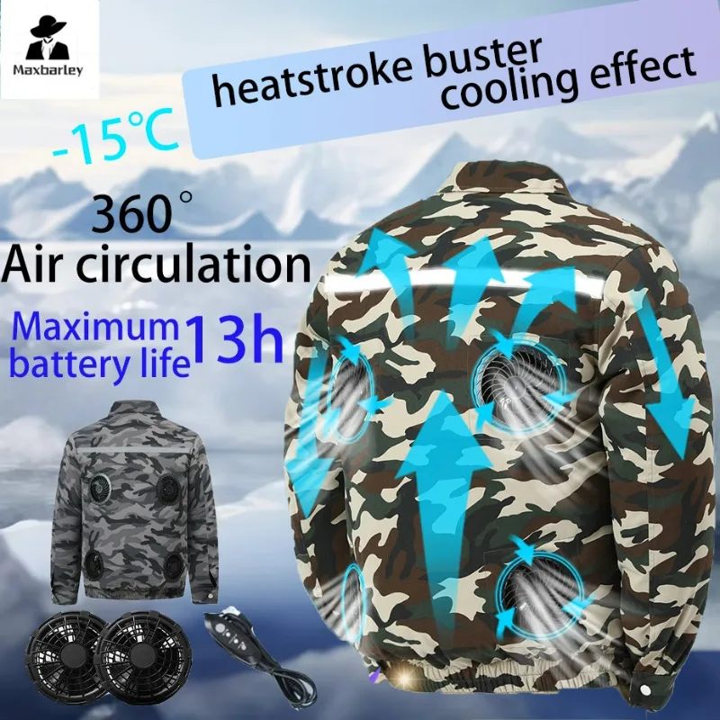 

Летняя мужская ледовая куртка, новинка 2024, уличная рыболовная крутая воздухопроницаемая одежда с несколькими карманами и USB, Мужская камуфляжная Рабочая одежда