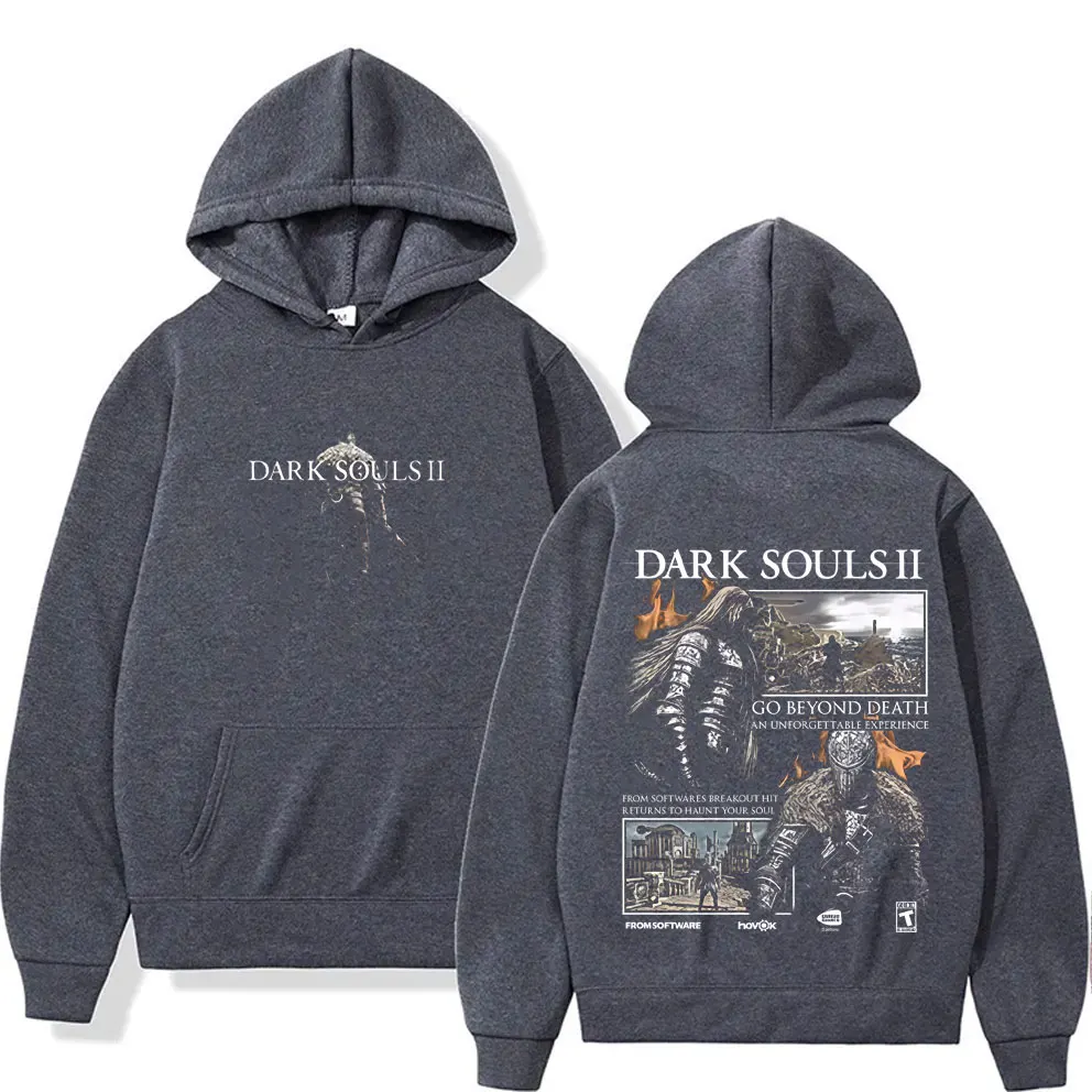 Game Dark Souls Merch Hoodie Men Women Vintage Gothic Rock Long Sleeve Sweatshirt Male Fashion Punk Oversized Hoodies Streetwear