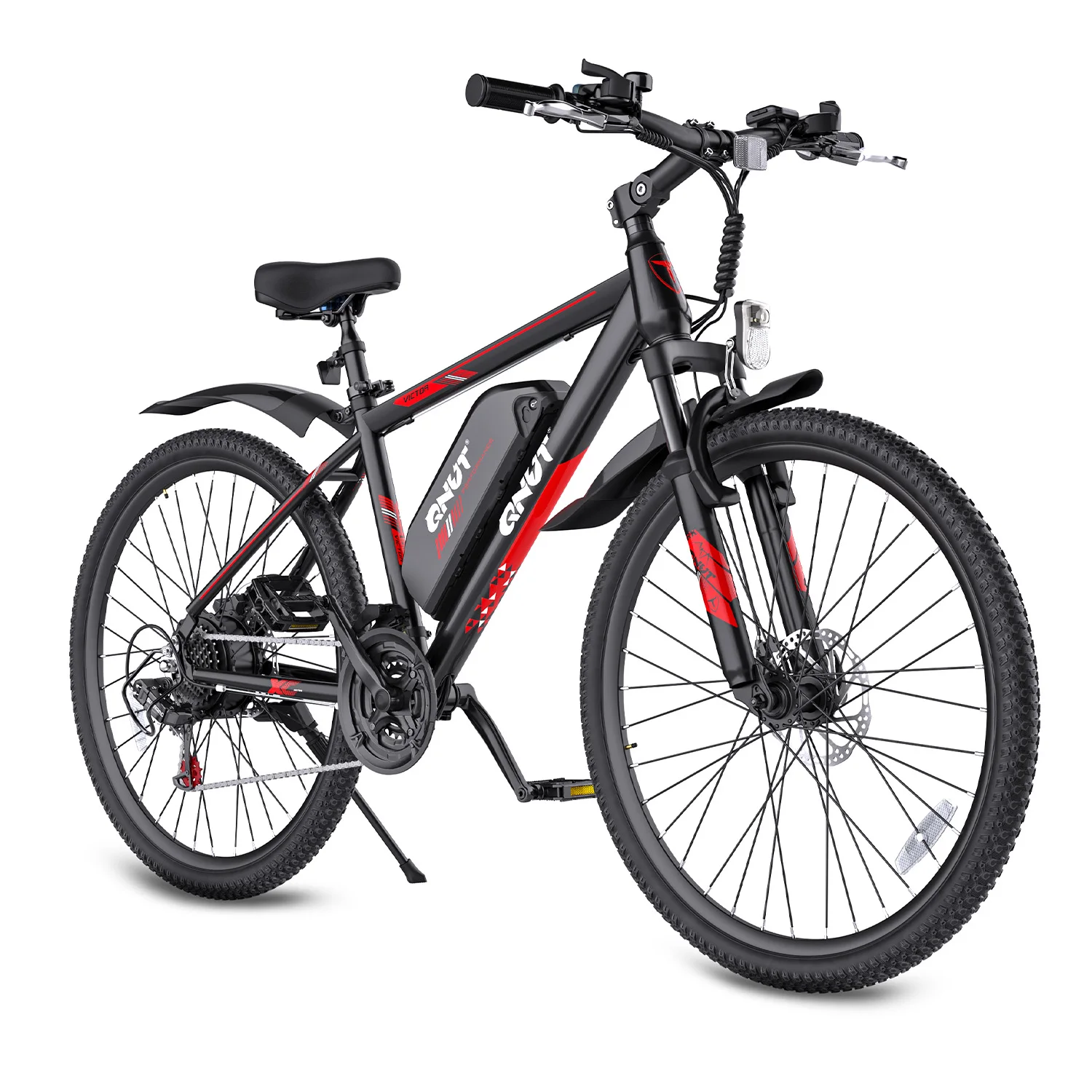 QNUT Electric Bike for Adults/Teens, Peak 749W Motor 20MPH 21-Speed Commuter Ebike, 36V 10.4Ah Removable Battery Up to 45 Miles, 26" Aluminum Frame with Dual Disc Brakes, UL 2849 Certified image 1
