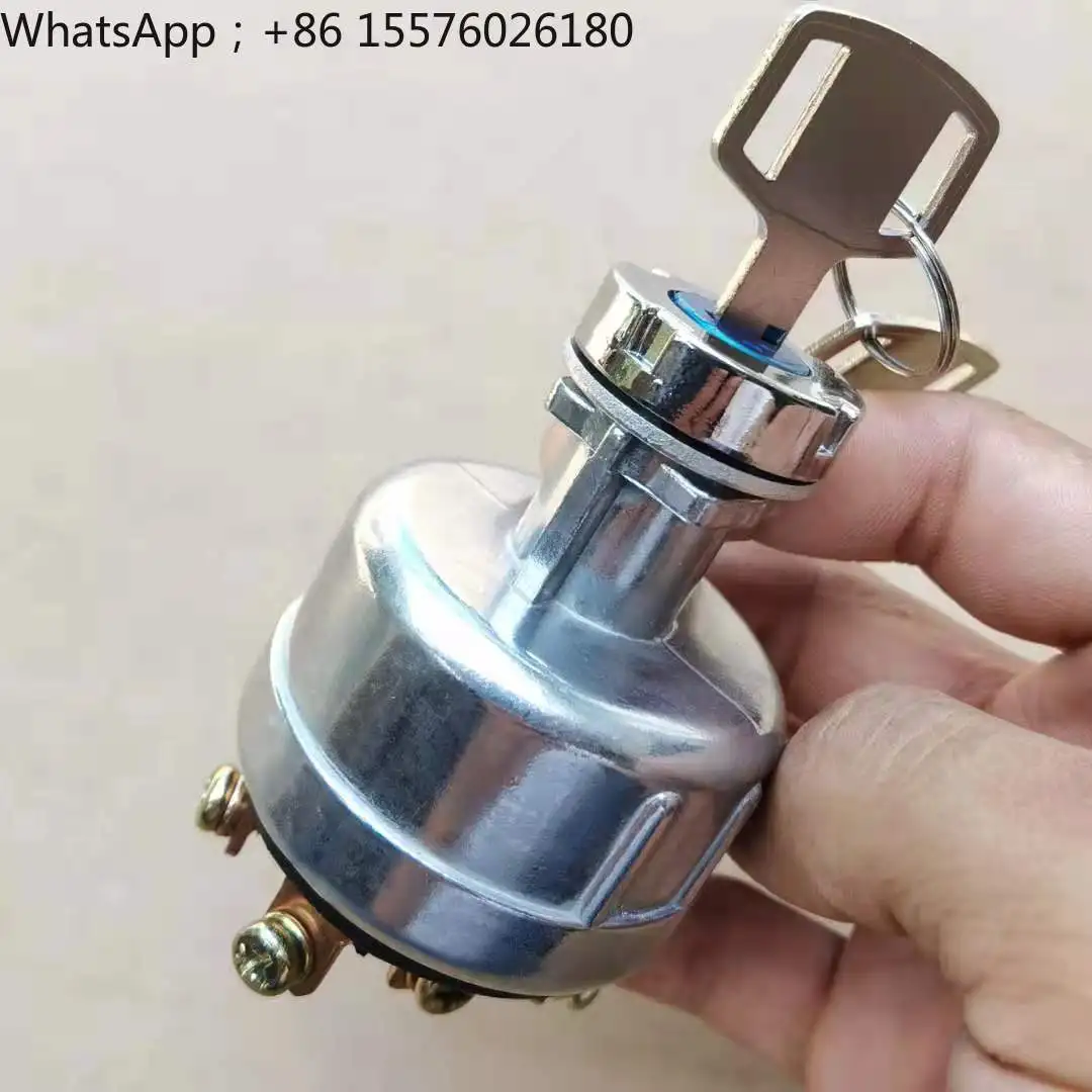 Ignition Switch Start Lock Preheat Start Key Excavator Shovel Forklift Crane Tractor JK418