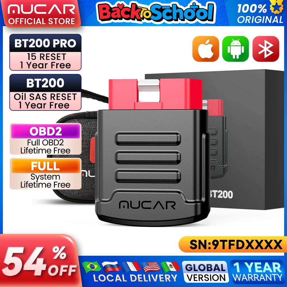 Диагностический сканер MUCAR BT200