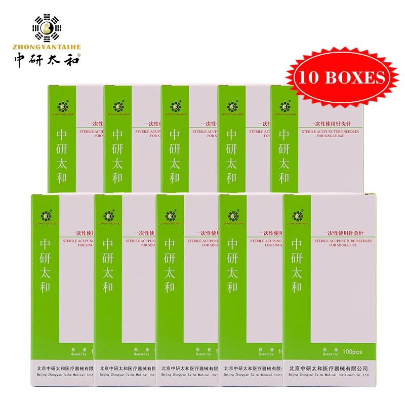 

10 Boxes Disposable Acupuncture Needle 1000Pieces Sharp Disposable Sterile Acupuncture Needle Without Tube Massage Beauty