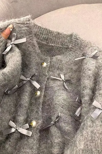 

Sweaters Jumpers Cardigans Womens Leopard Modal Acrylic Ribbed Border Slim Plaid BF Y2K Meeting Professional Minimal Clean Sweet