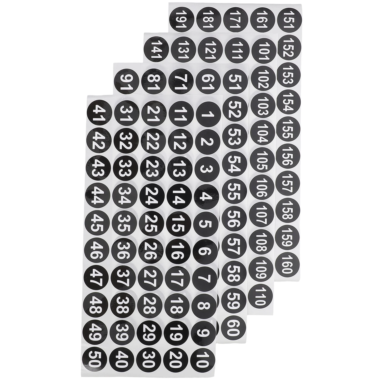 

4 листа круглые наклейки с номерами, виниловые самоклеящиеся этикетки с номерами, многофункциональные наклейки для хранения офисной одежды