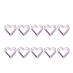 20 PCS Photo Clip Paper Clamp Metal Dolphin Two-color Heart Shape Note Clips Bookmark