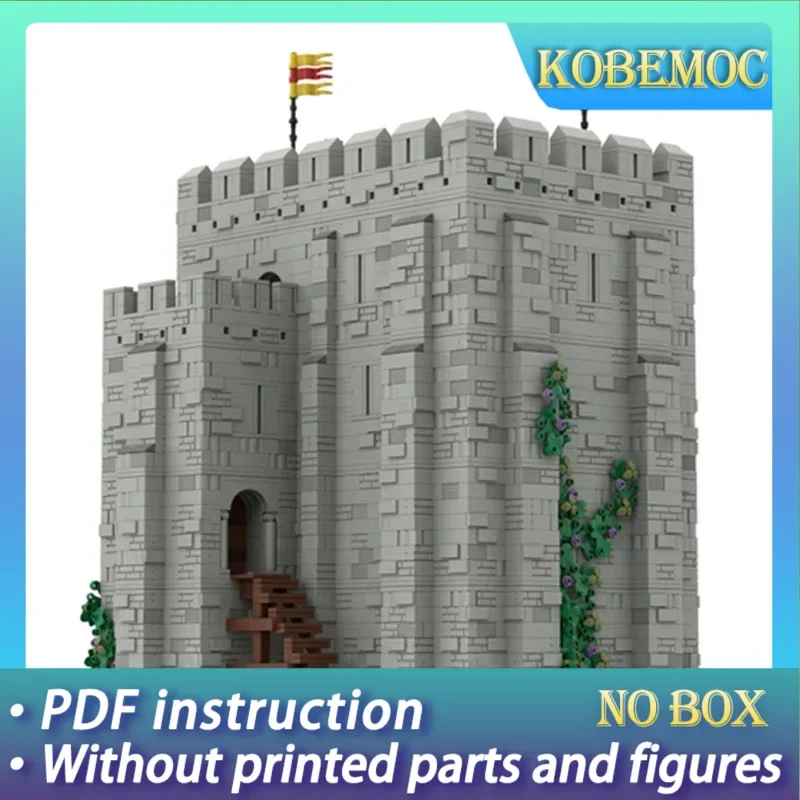 

Moc Building Bricks Medieval Castle Model Norman Keep Fortress Technology Modular Blocks Gifts Christmas Toys DIY Sets Assembly