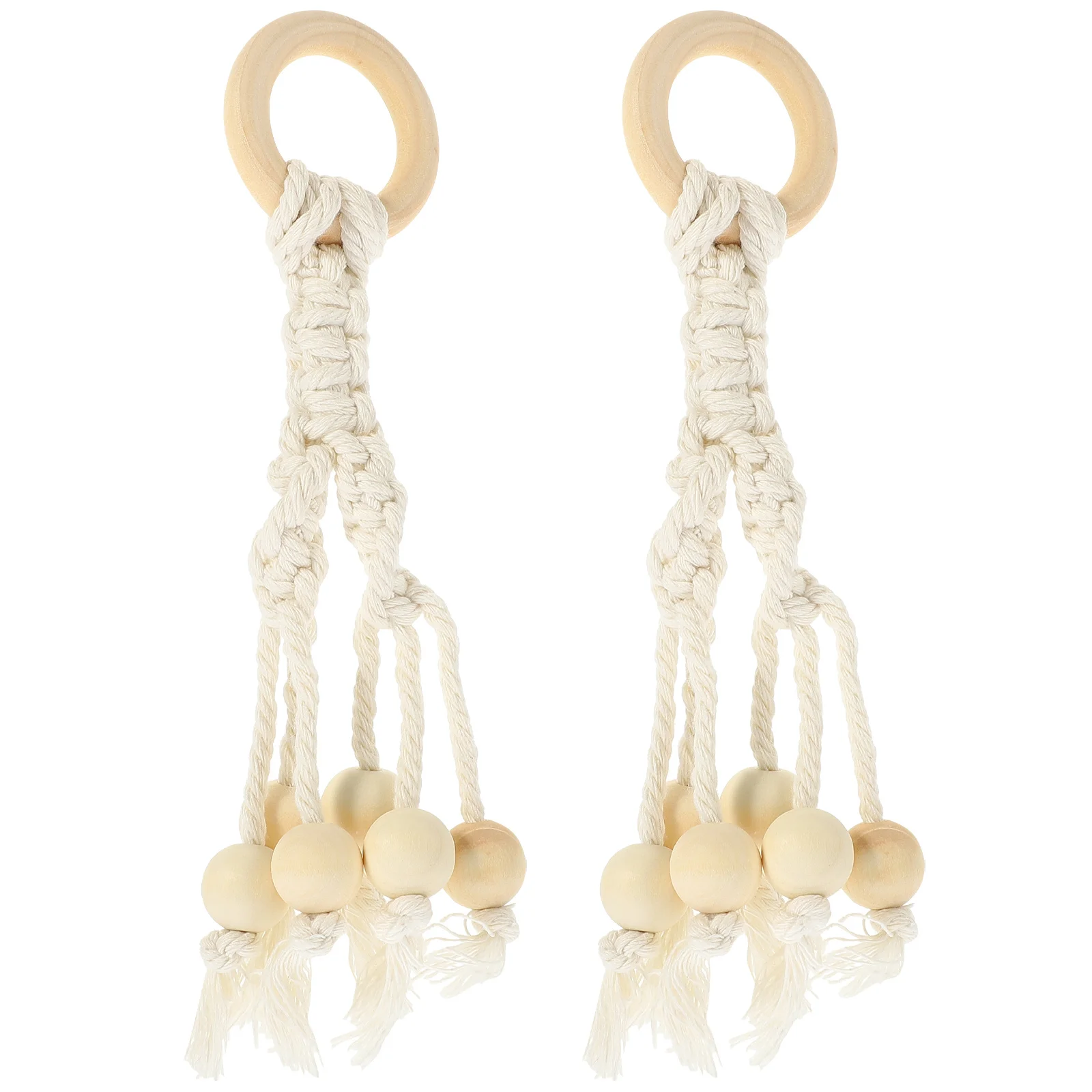 

2Pcs Fruit Hanging Hammock Handwoven Cotton Rope Holder for Bananas Onions Under Cabinet Vegetable Storage Creative Organizer