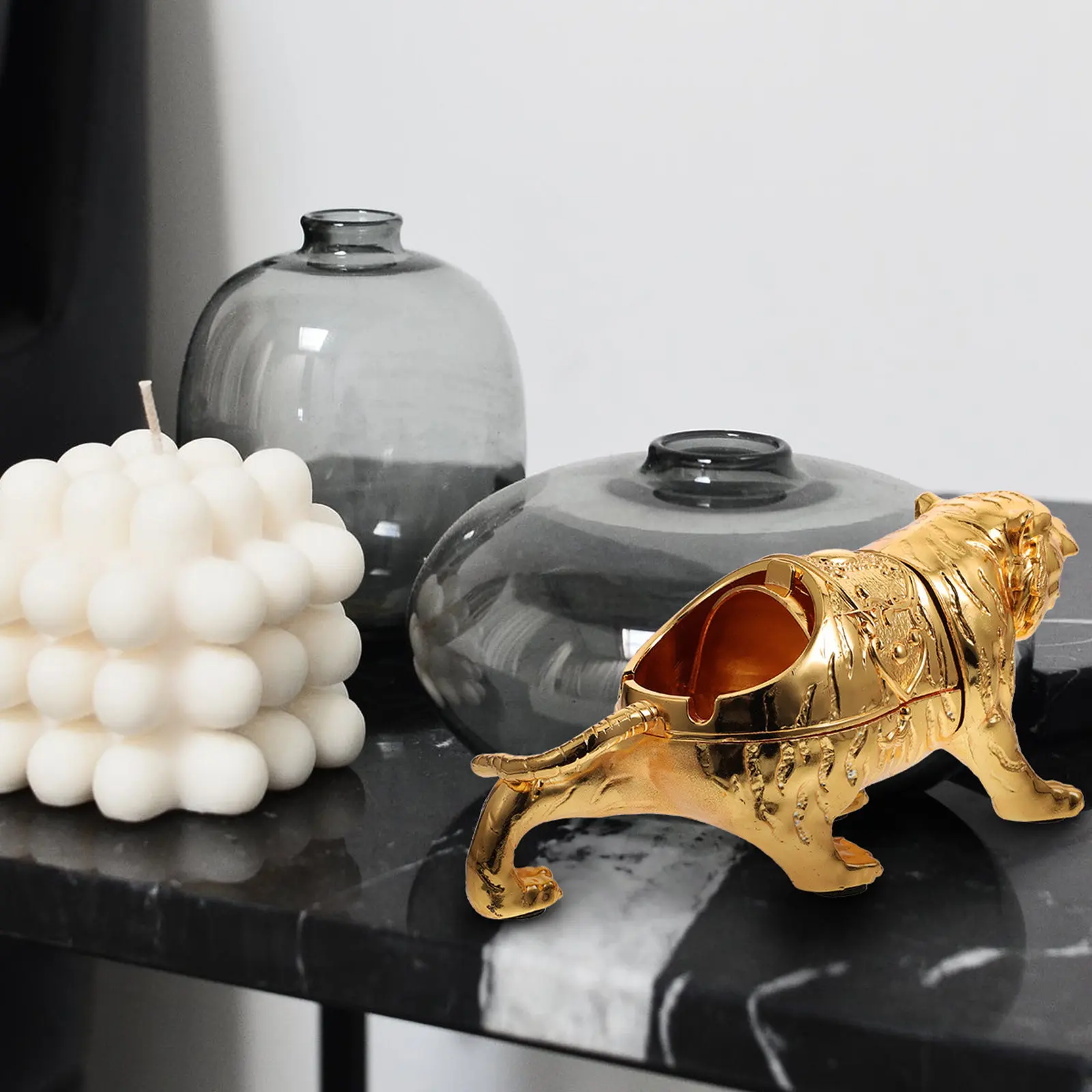 

Креативная настольная пепельница в форме животного с крышкой для остатков сигарет