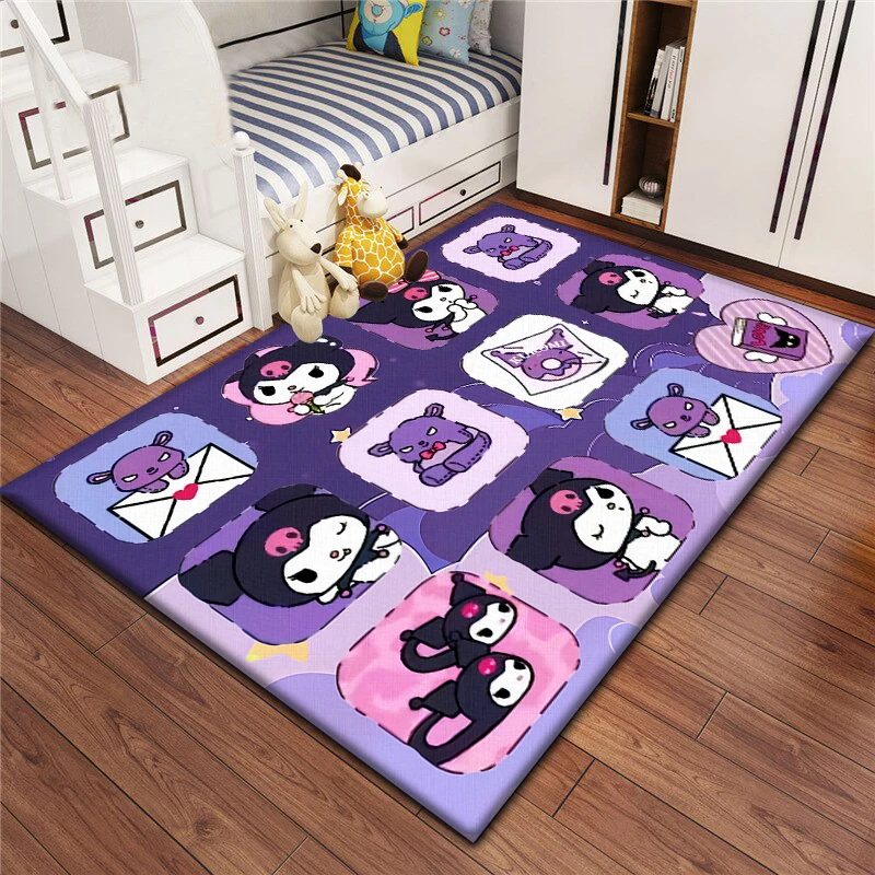 My Melody Kuromi-Tapis pour enfants, tapis pour chambre d\'enfant, salon, sol, virus, décoration de cuisine, tapis d\'extérieur