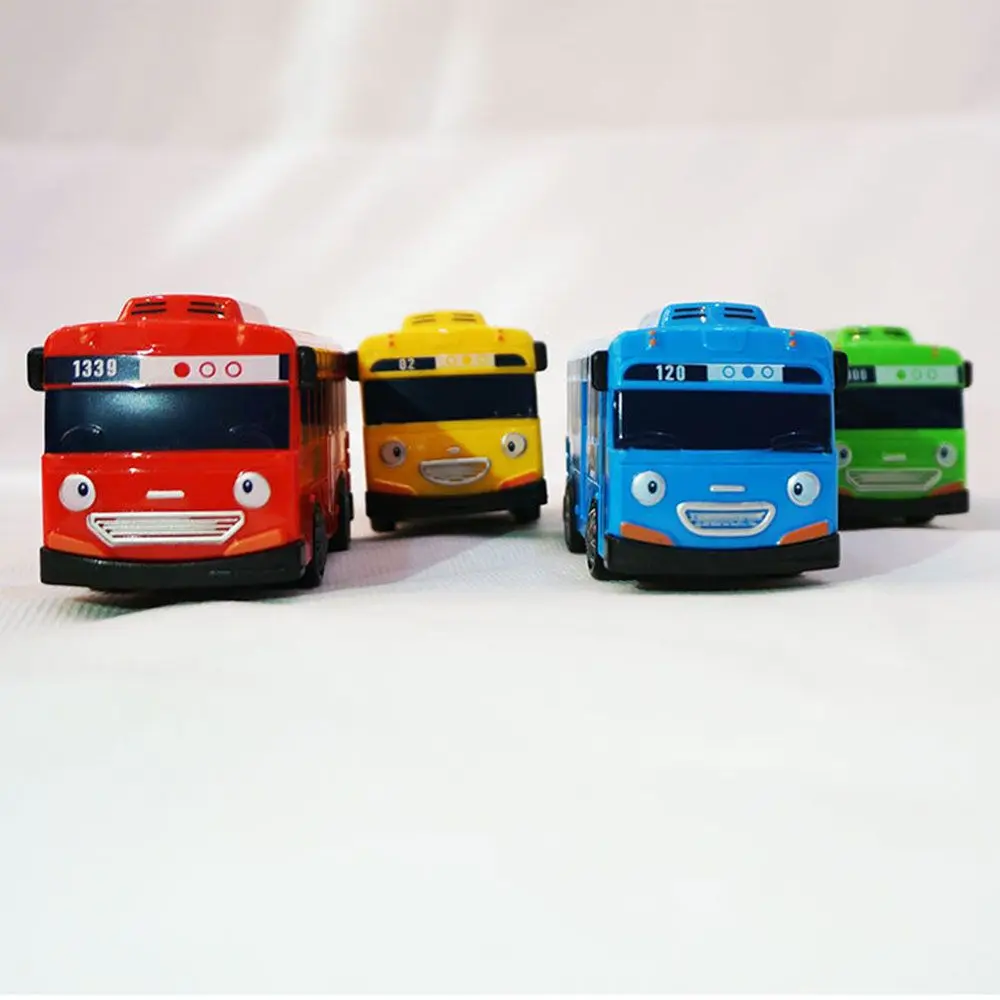 Plastic Pull Back Kinderen Educatieve Cadeaus Verjaardag Speelgoed Model Bussen Tayo Bus Auto Mini Pull Back Bus Voor Kinderen Van Hoge Kwaliteit