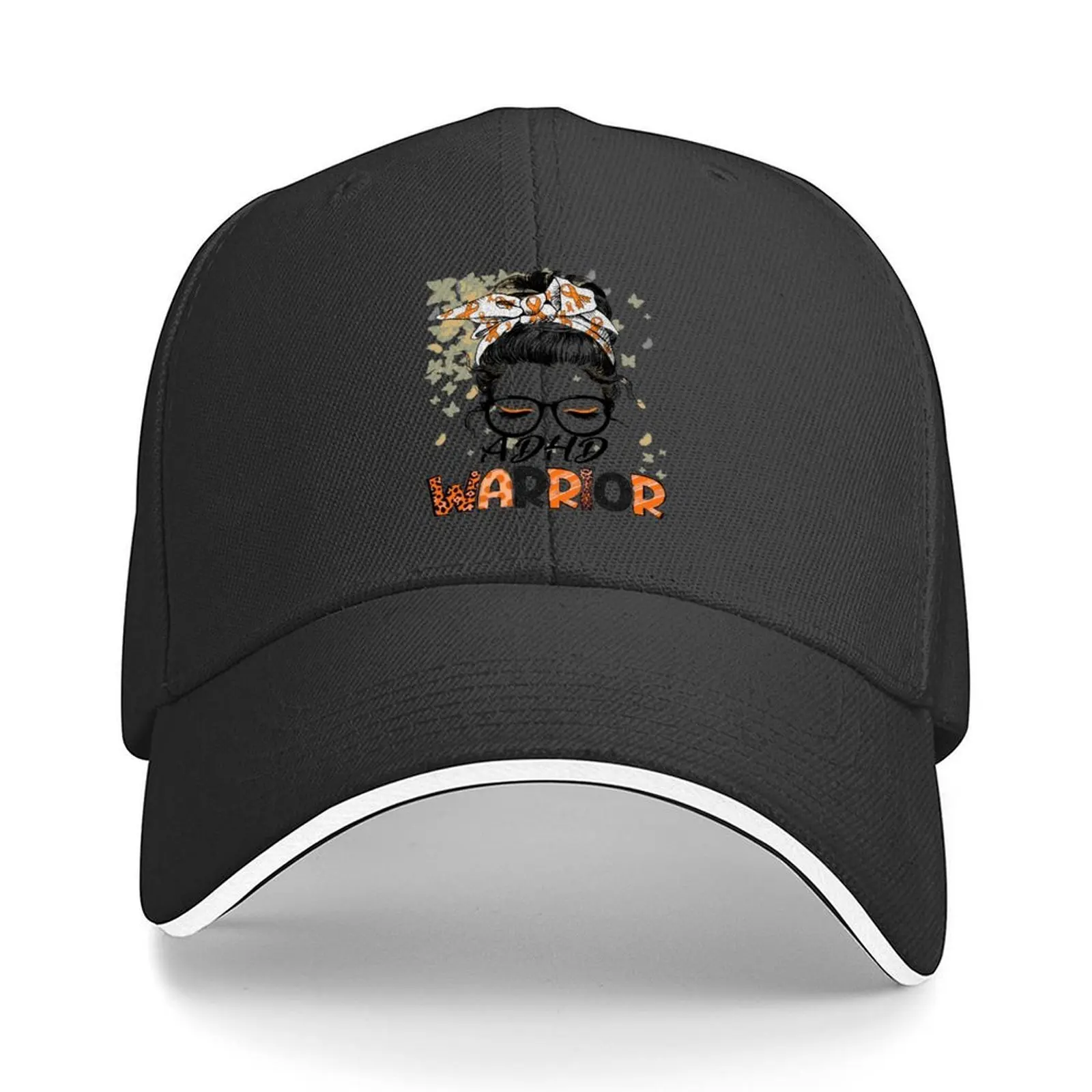 

ADHD Warrior Messy Bun ADHD Fighter Подарки Бейсбольная кепка чайная шляпа шляпа дерби Военная кепка Мужские кепки на заказ для женщин и мужчин